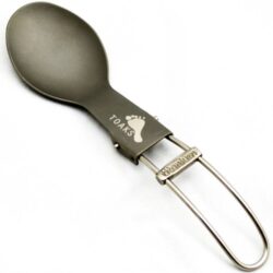 Titanium folding spoon