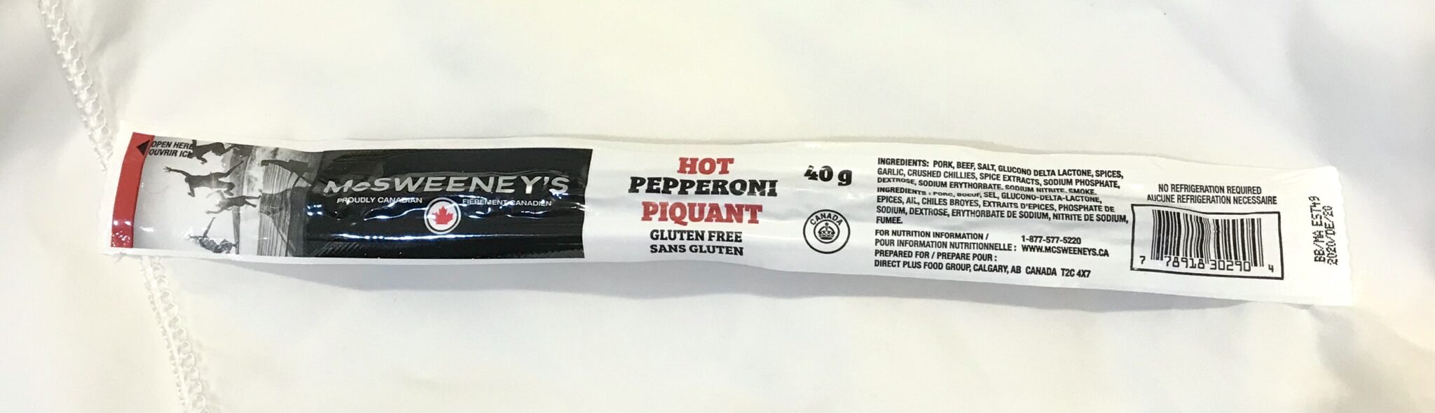 McSweeney's, HOT Pepperoni Stick, 40g Boreal Ventures Canada