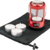 UCO Mini Candle Lantern Kit 2.0 with Tea Lights and Carry Case, Powder Coated Red