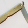 Gyokucho Blue Paper Steel HIGO Knife (100mm) - Brass Handle