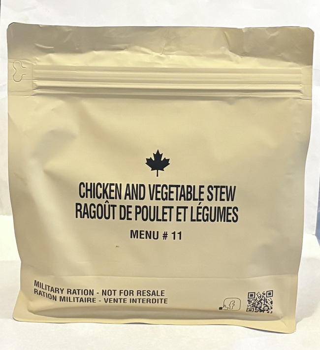 Canadian Forces IMP, MRE, Chicken and Vegetable Stew, Menu #11 IMP21, Unopened