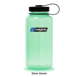 Nalgene Tritan Wide Mouth Water Bottle, 32oz, Glow Green