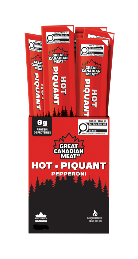 Great Canadian Meat, Pepperoni Stick, Hot, 22g