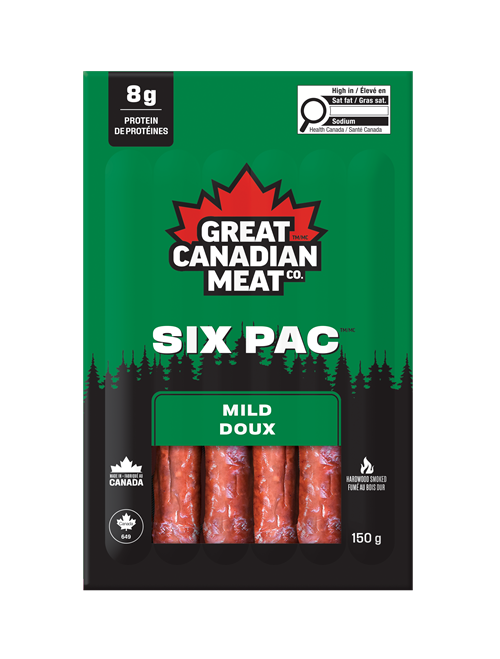 Great Canadian Meat, Pepperoni Stick, Mild, Sixpac, 150g