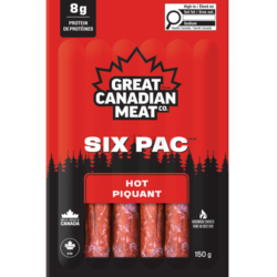 Great Canadian Meat, Pepperoni Stick, Hot, Sixpac, 150g