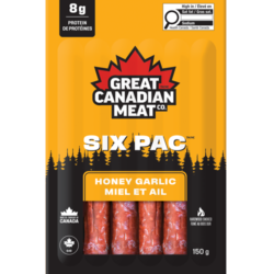Great Canadian Meat, Pepperoni Stick, Honey Garlic, Sixpac, 150g