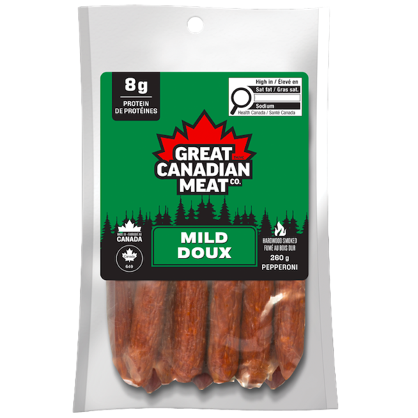 Great Canadian Meat, Pepperoni Stick, Mild, 10 Pack, 260g