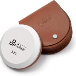 Axe Sharpening Puck with Leather Case