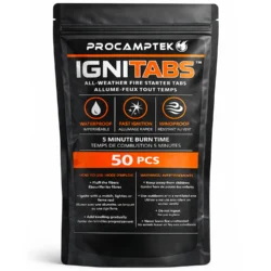 Procamptek Ignitabs Fire Tinder, 50 pack, NEW